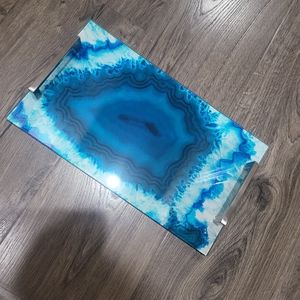 Agate Glass Decorative Tray